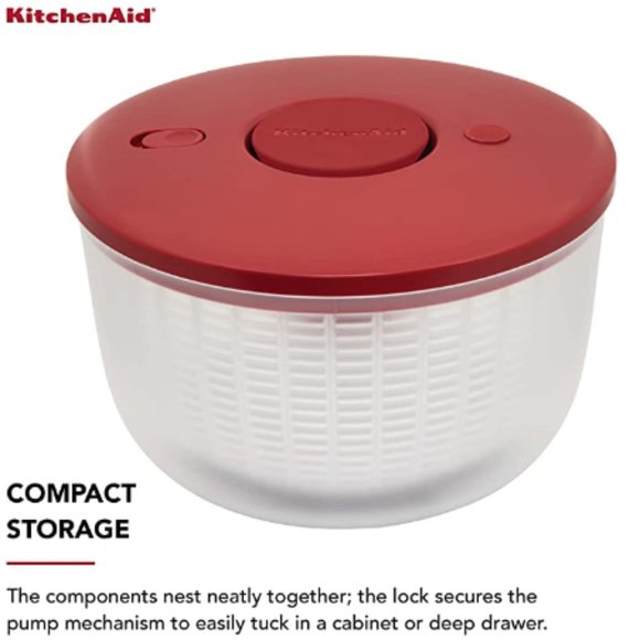 KitchenAid Kitchen Kitchenaid 3in Salad Spinner W Pump Mechanism